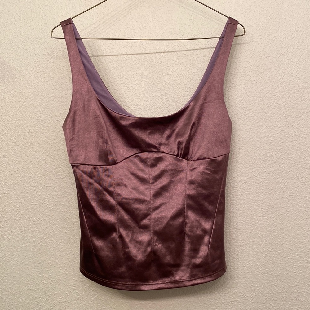 Free People silky stretchy corset tank